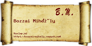 Bozzai Mihály névjegykártya