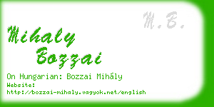 mihaly bozzai business card